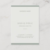 Berufliches Minimalistisches Design Grüne Vorlage Visitenkarte (Rückseite)