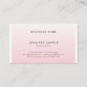 Berufliches Minimalistisches Design Rosa Luxus Visitenkarte (Rückseite)