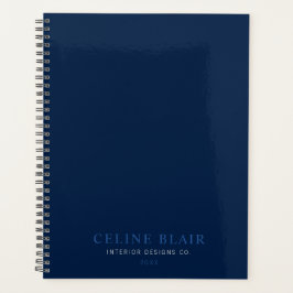 Berufliches Minimalistisches Elegant Navy Blue Planer
