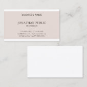 Berufliches minimalistisches Grafikdesign Visitenkarte (Vorne/Hinten)
