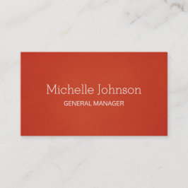 Berufliches Minimalistisches Grainy Rot Visitenkarte