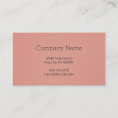 Berufliches Minimalistisches Grainy Rot Visitenkarte (Rückseite)