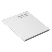 Berufliches Minimalistisches Licht Grau Notizblock (angewinkelt)