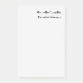 Berufliches Minimalistisches Licht Grau Post-it Klebezettel (Vorderseite)