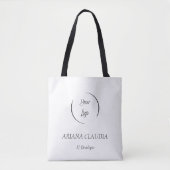Berufliches Minimalistisches Logo Totbeutel Tasche (Vorderseite)