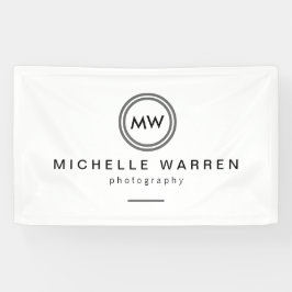 Berufliches Minimalistisches modernes Circle Monog Banner