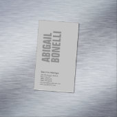 Berufliches minimalistisches, modernes Grau Magnetische Visitenkarte (Beispiel)
