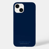 Berufliches Minimalistisches Navy Blue Case-Mate iPhone Hülle (Rückseite)