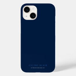 Berufliches Minimalistisches Navy Blue Case-Mate iPhone 14 Hülle