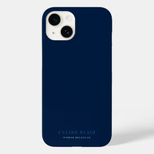 Berufliches Minimalistisches Navy Blue Case-Mate iPhone 14 Hülle