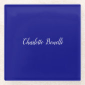 Berufliches Minimalistisches Navy Glasuntersetzer (Vorderseite)