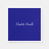 Berufliches Minimalistisches Navy Serviette (Vorderseite)