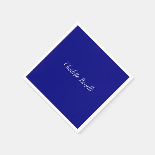 Berufliches Minimalistisches Navy Serviette (Ecke)