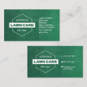 Berufliches, minimalistisches Rasen-Grün Visitenkarte (Vorne/Hinten)