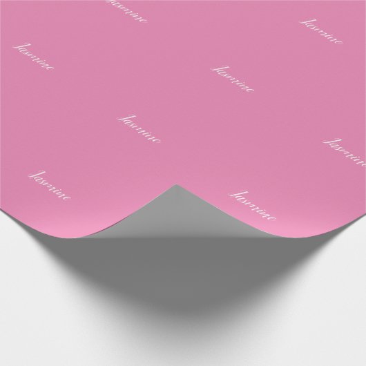 Berufliches Minimalistisches Rosa Geschenkpapier (Ecke)