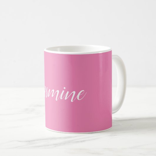 Berufliches Minimalistisches Rosa Kaffeetasse (VorderseiteRechts)