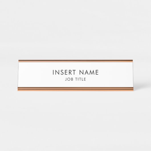 Berufliches Minimalistisches Schreibtischnamensplakette (Vorderseite )