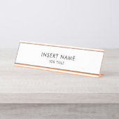 Berufliches Minimalistisches Schreibtischnamensplakette (Vorderseite )