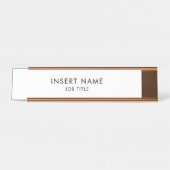 Berufliches Minimalistisches Schreibtischnamensplakette (Vorderseite )