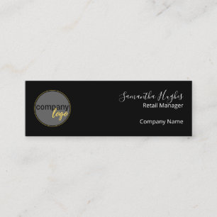 BERUFLICHES MINIMALISTISCHES SCHWARZ-WEISSES GESCH MINI VISITENKARTE