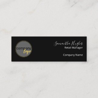 BERUFLICHES MINIMALISTISCHES SCHWARZ-WEISSES GESCH MINI VISITENKARTE