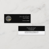 BERUFLICHES MINIMALISTISCHES SCHWARZ-WEISSES GESCH MINI VISITENKARTE (Vorne/Hinten)