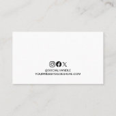 Berufliches Minimalistisches Schwarz-weißes Logo Treuekarte (Rückseite)