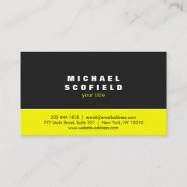 Berufliches Minimalistisches Schwarzes und Visitenkarte