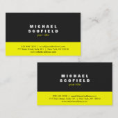 Berufliches Minimalistisches Schwarzes und Visitenkarte (Vorne/Hinten)