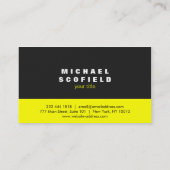 Berufliches Minimalistisches Schwarzes und Visitenkarte (Rückseite)