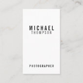 Berufliches Minimalistisches Schwarzweiss Visitenkarte (Vorderseite)