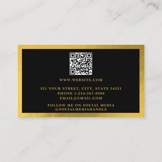 Berufliches Minimalistisches Script Visitenkarte (Rückseite)