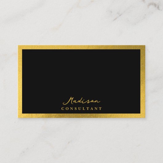 Berufliches Minimalistisches Script Visitenkarte (Vorderseite)