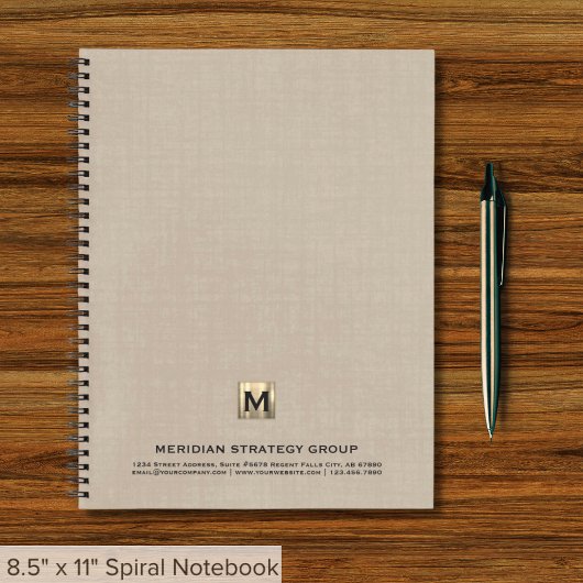 Berufliches Mit Monogramm Business-Notebook Notizblock