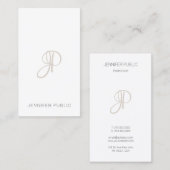 Berufliches Mit Monogramm Template Elegant Visitenkarte (Vorne/Hinten)