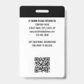 Berufliches Mitarbeiter-ID-Foto-Logo Grün Ausweis (Rückseite)