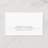 Berufliches Modern Elegantes Design Schlicht Visitenkarte (Rückseite)