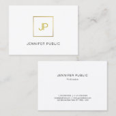 Berufliches Modern Gold Monogram Creative Design Visitenkarte (Vorne/Hinten)