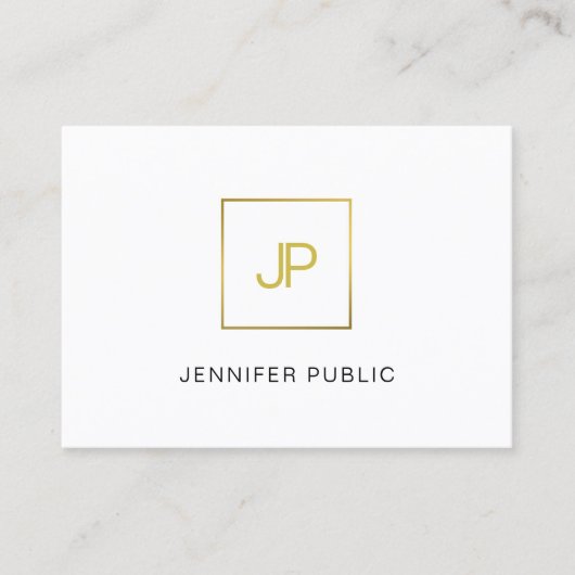Berufliches Modern Gold Monogram Creative Design Visitenkarte (Vorderseite)