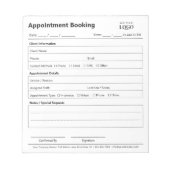 Berufliches Modern Termin-Erinnerung-Logo Notizblock (Vorderseite)