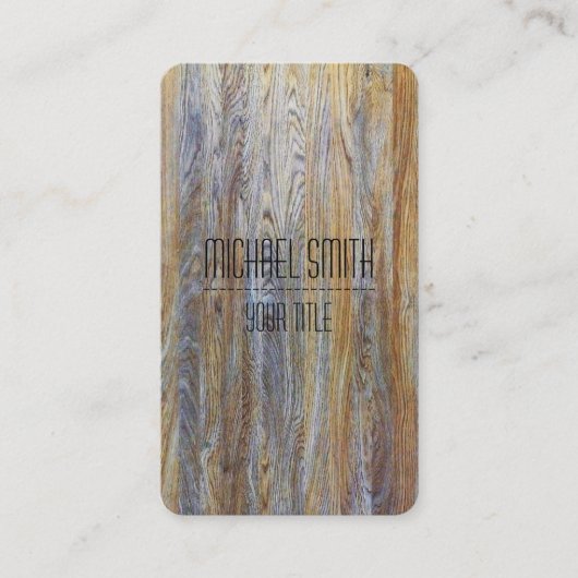 Berufliches Modern Wood Grain #4 Visitenkarte (Vorderseite)