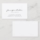 Berufliches moderner Entwurfs-elegantes einfaches Visitenkarte (Vorne/Hinten)