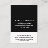 Berufliches, modernes Anwesen Empfehlungskarte (Rückseite)