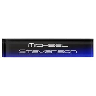 Berufliches, modernes Black Blue Business Namensplakette