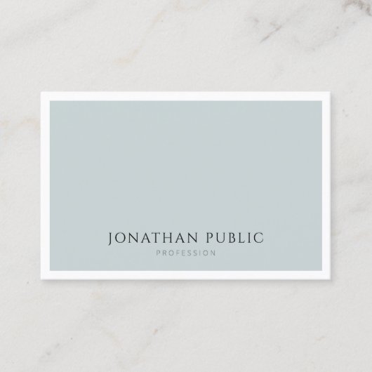 Berufliches modernes blaues Grün-Minimalistisches Visitenkarte (Vorderseite)