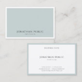 Berufliches modernes blaues Grün-Minimalistisches Visitenkarte (Vorne/Hinten)