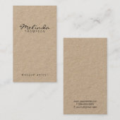 Berufliches modernes Braunes Packpapier Visitenkarte (Vorne/Hinten)