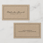 Berufliches modernes Braunes Packpapier Visitenkarte (Vorne/Hinten)