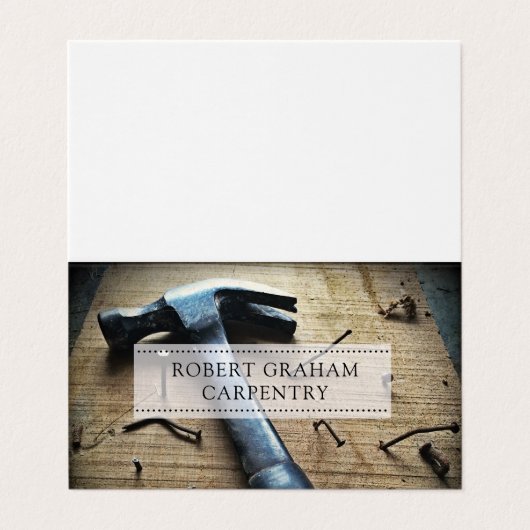 Berufliches modernes Carpenter Visitenkarten (Außenseite Aufgefaltet)