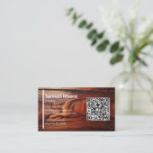 Berufliches modernes Cocobolo-Holz Visitenkarte (Stehend Vorderseite)